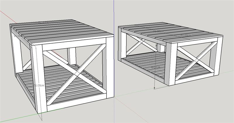 sketchup建出兩個尺寸讓客人決定
